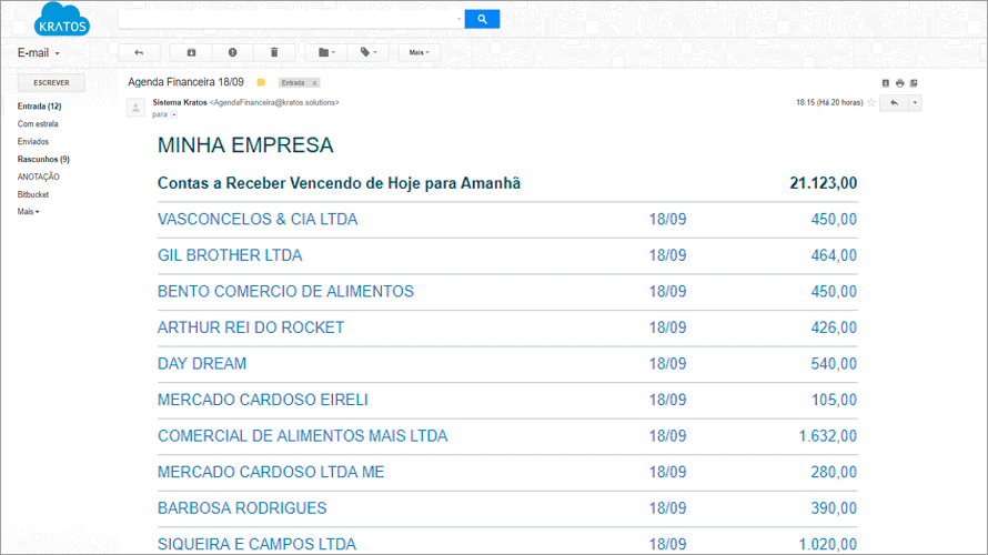 agenda financeira